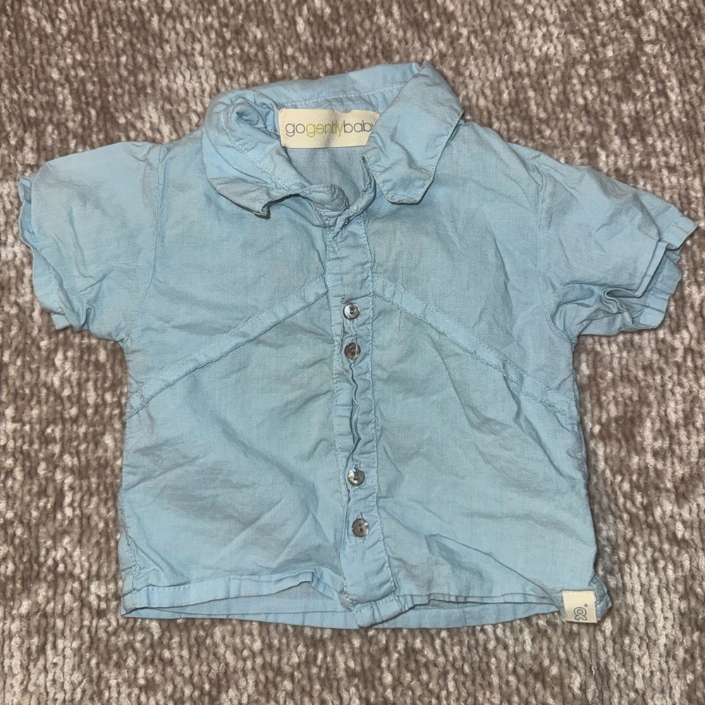 Go Gently Nation Baby boy button up shirt - size 3-6 months